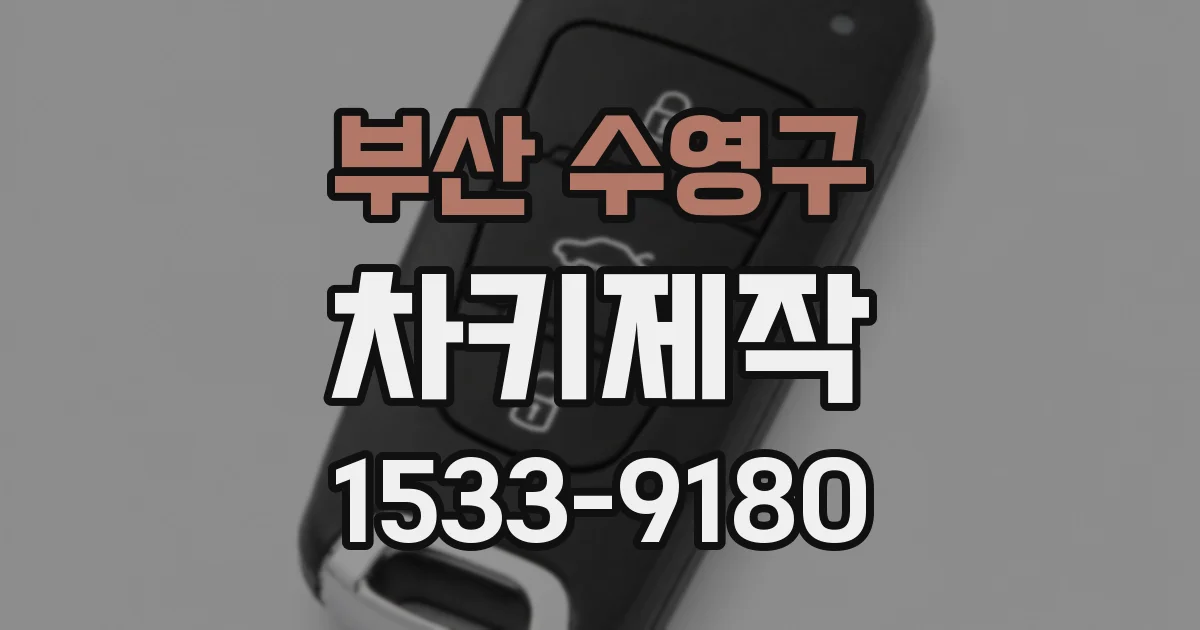 부산 수영구 차키제작