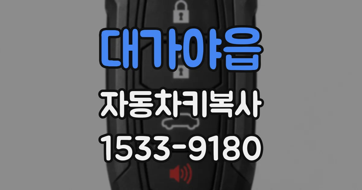 대가야읍 자동차키복사