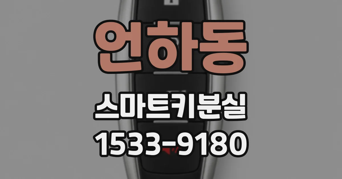 언하동 스마트키분실