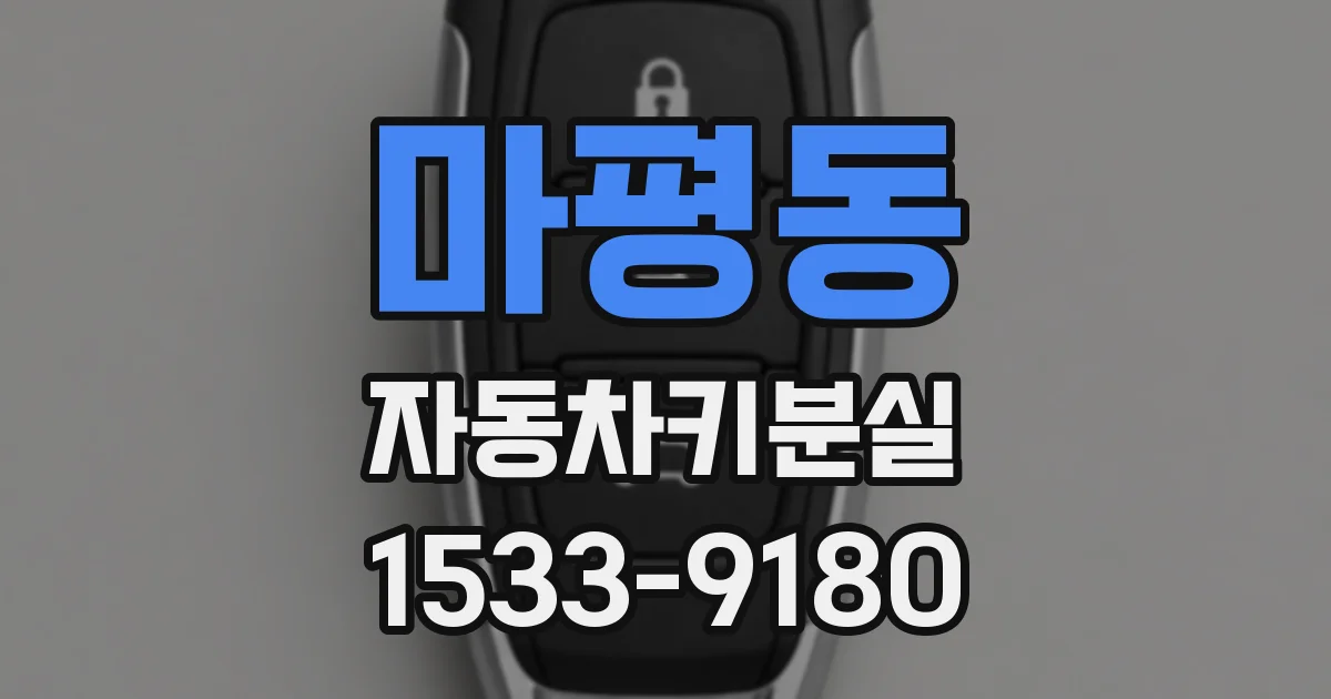 마평동 자동차키분실