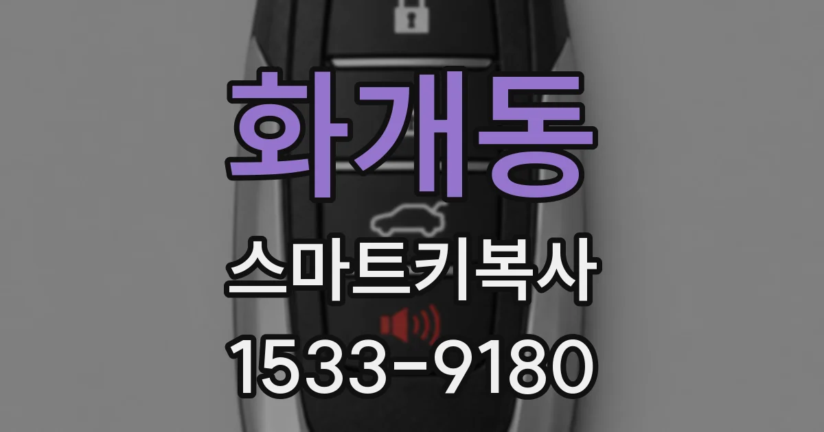 화개동 스마트키복사