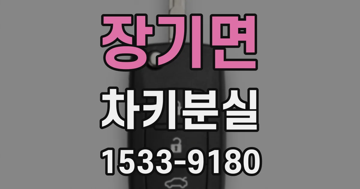 장기면 차키분실