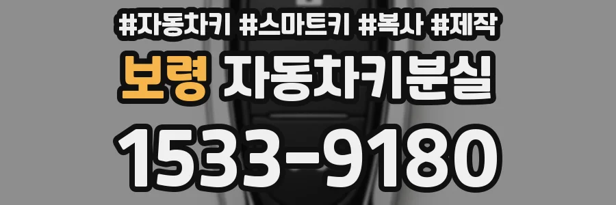 보령 자동차키분실