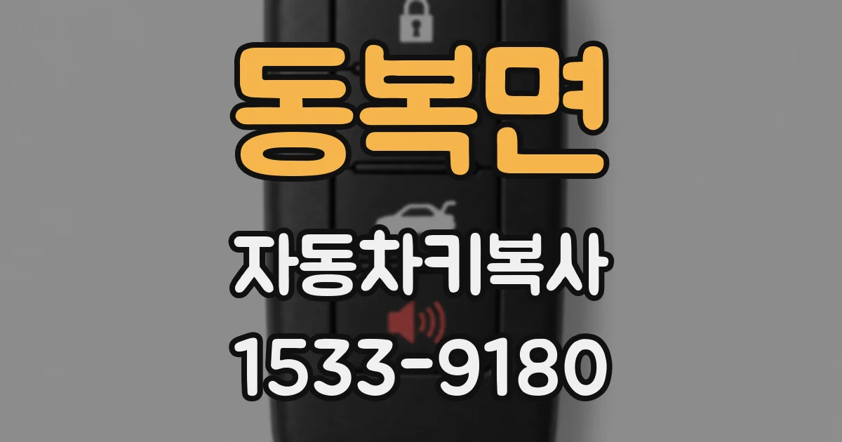 동복면 자동차키복사