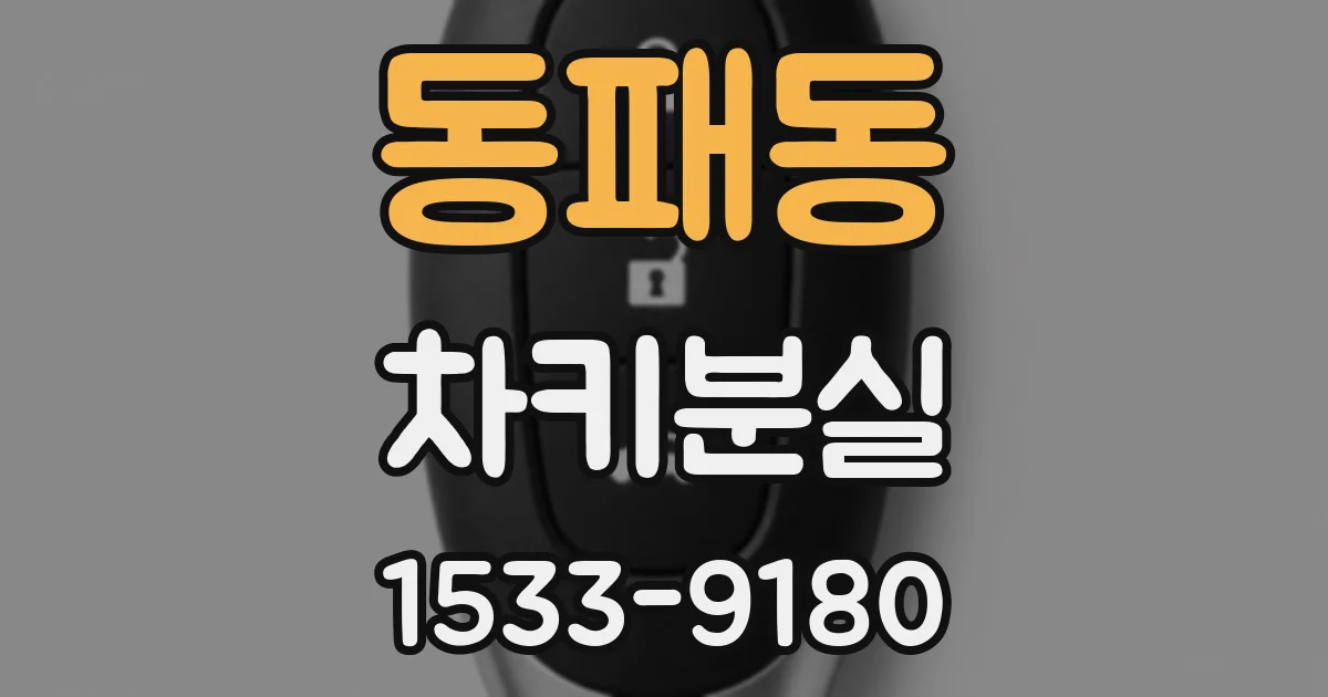 동패동 차키분실