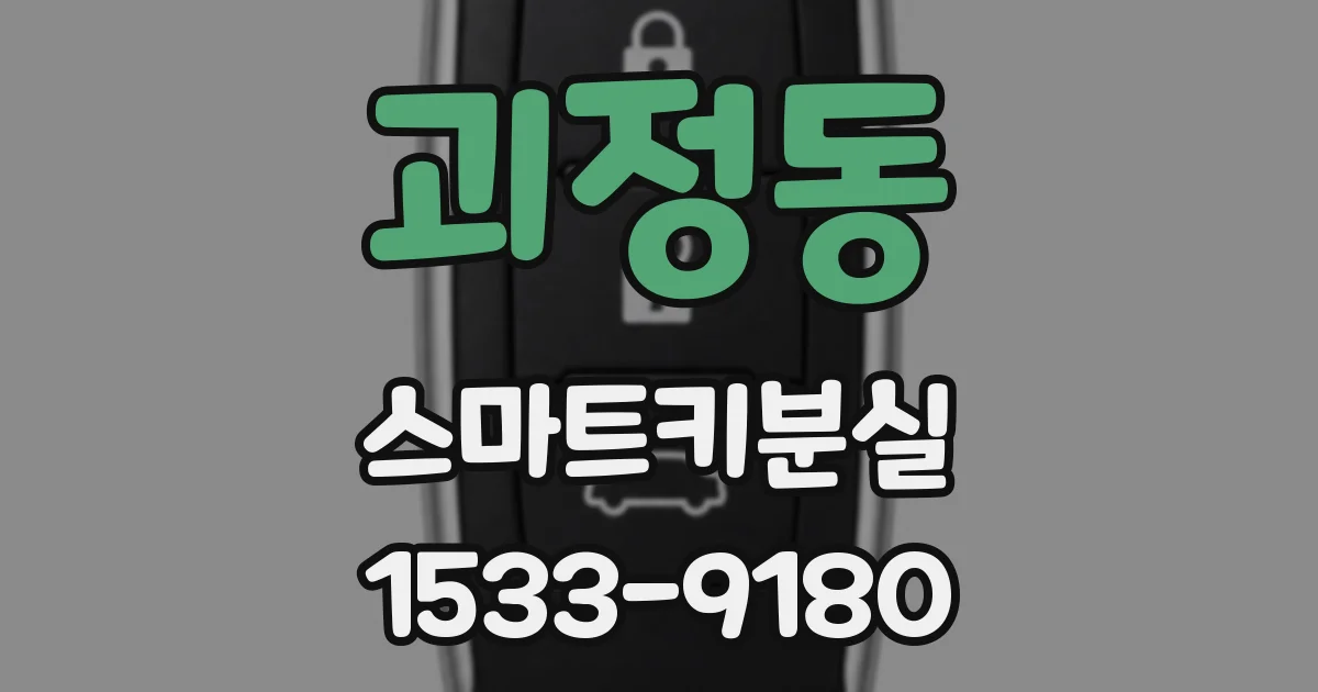 괴정동 스마트키분실