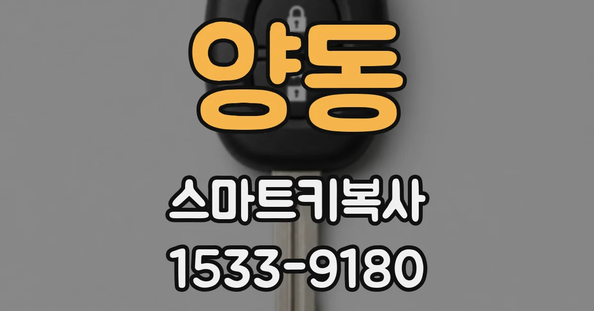 양동 스마트키복사
