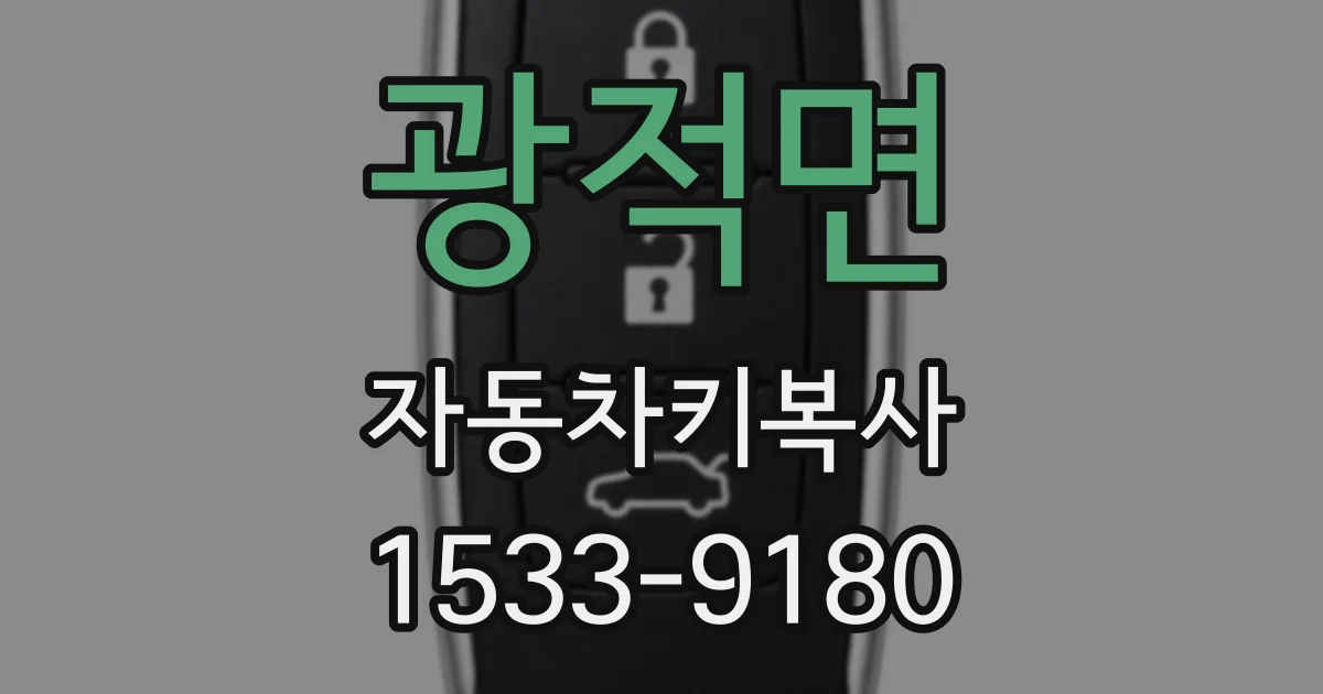 광적면 자동차키복사