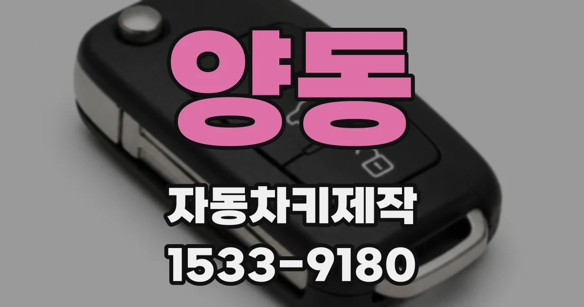 양동 자동차키제작