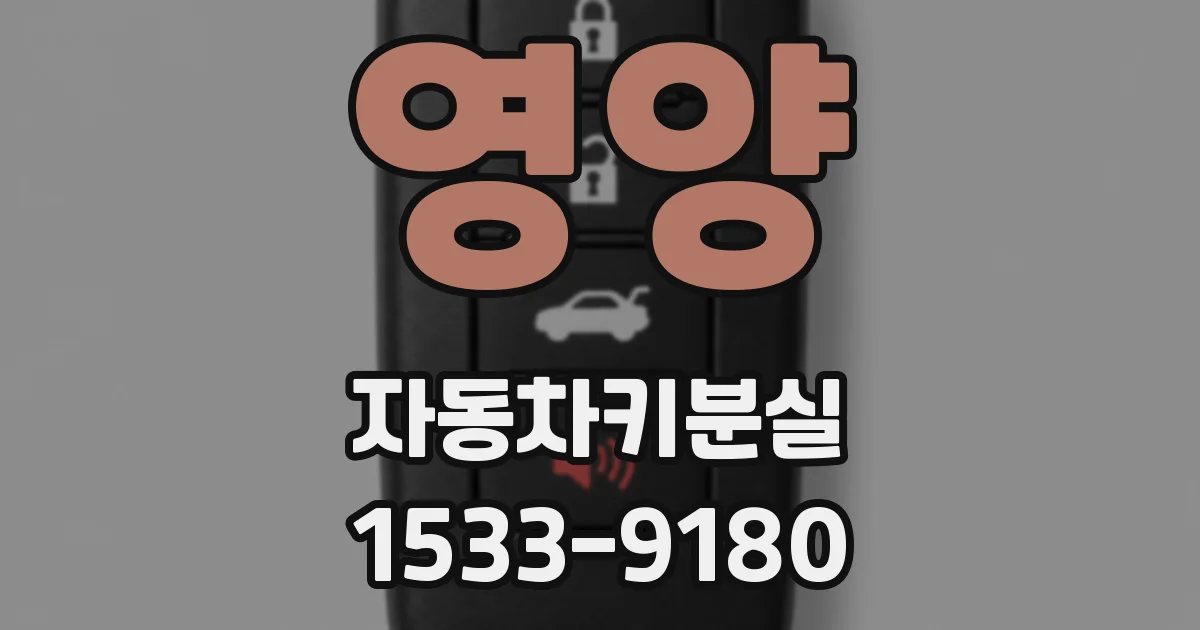 영양 자동차키분실