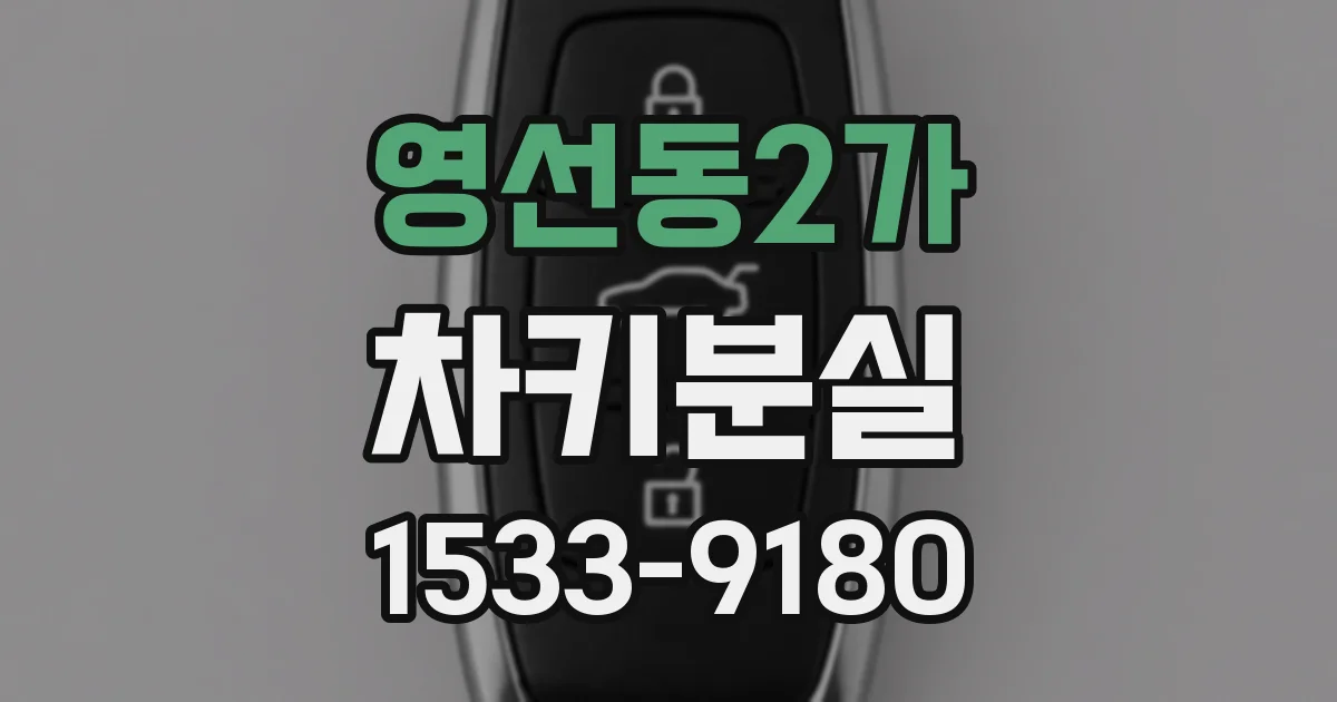 영선동2가 차키분실