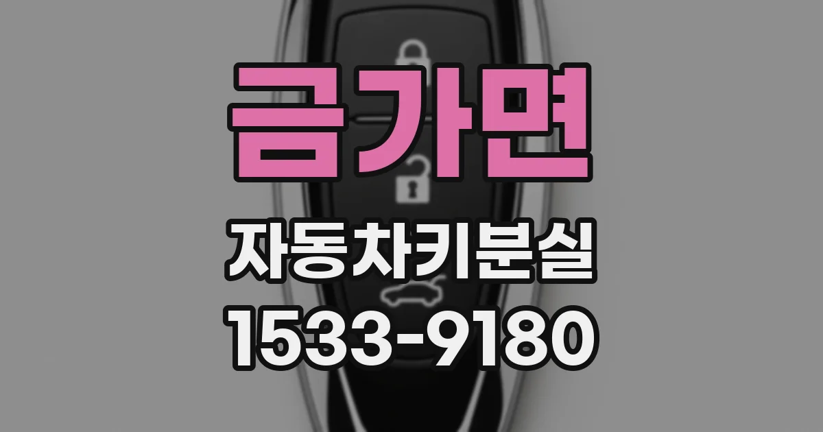 금가면 자동차키분실