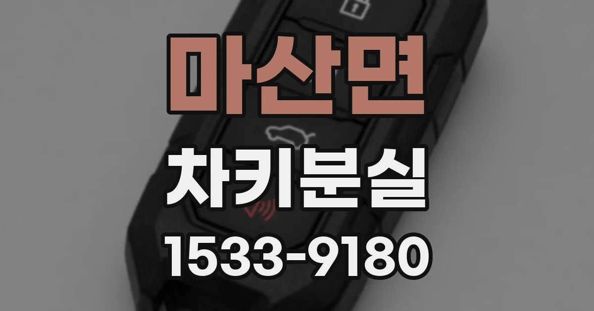 마산면 차키분실