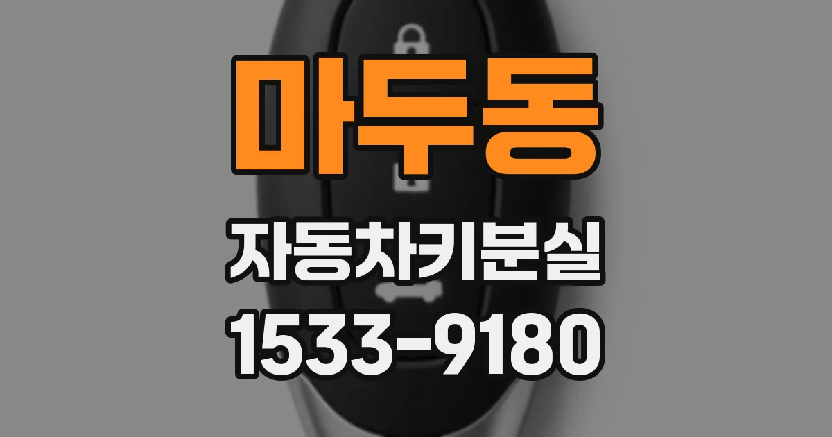 마두동 자동차키분실