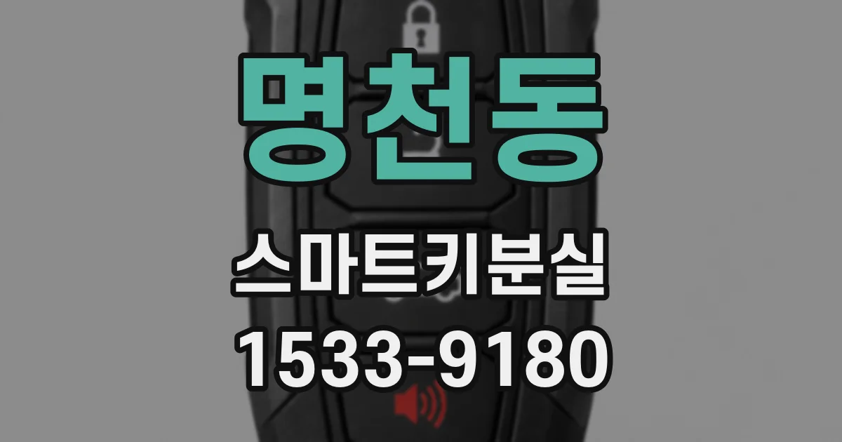 명천동 스마트키분실