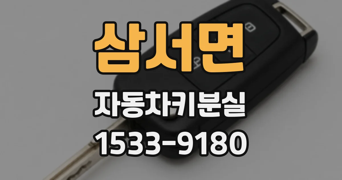 삼서면 자동차키분실