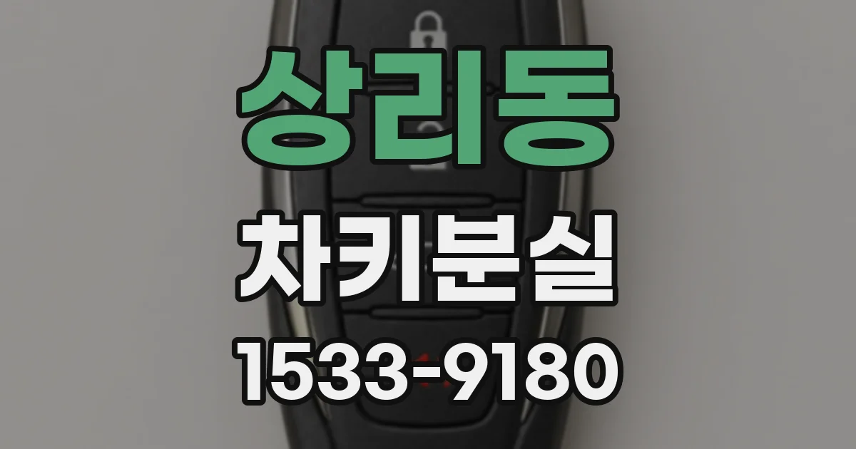 상리동 차키분실