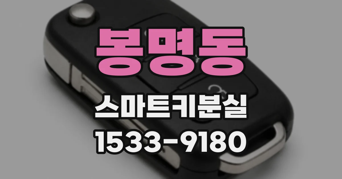 봉명동 스마트키분실