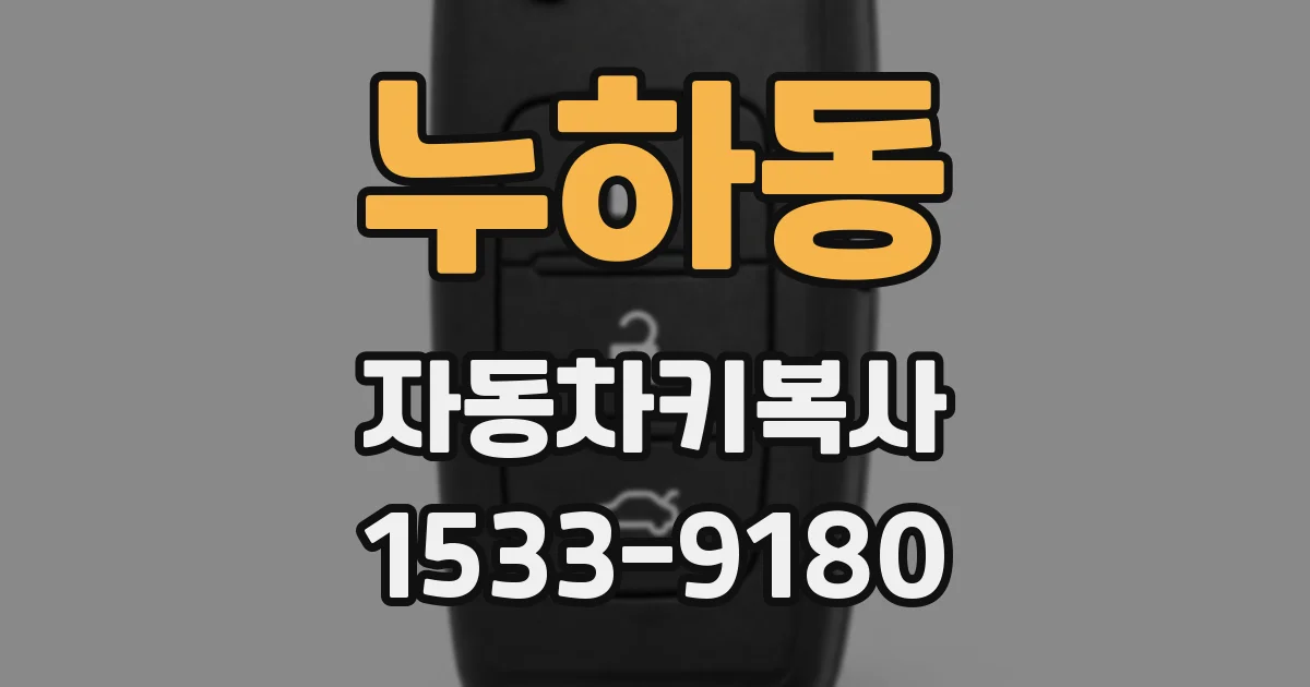 누하동 자동차키복사