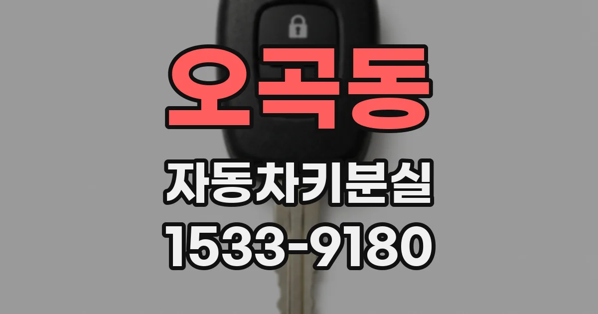 오곡동 자동차키분실