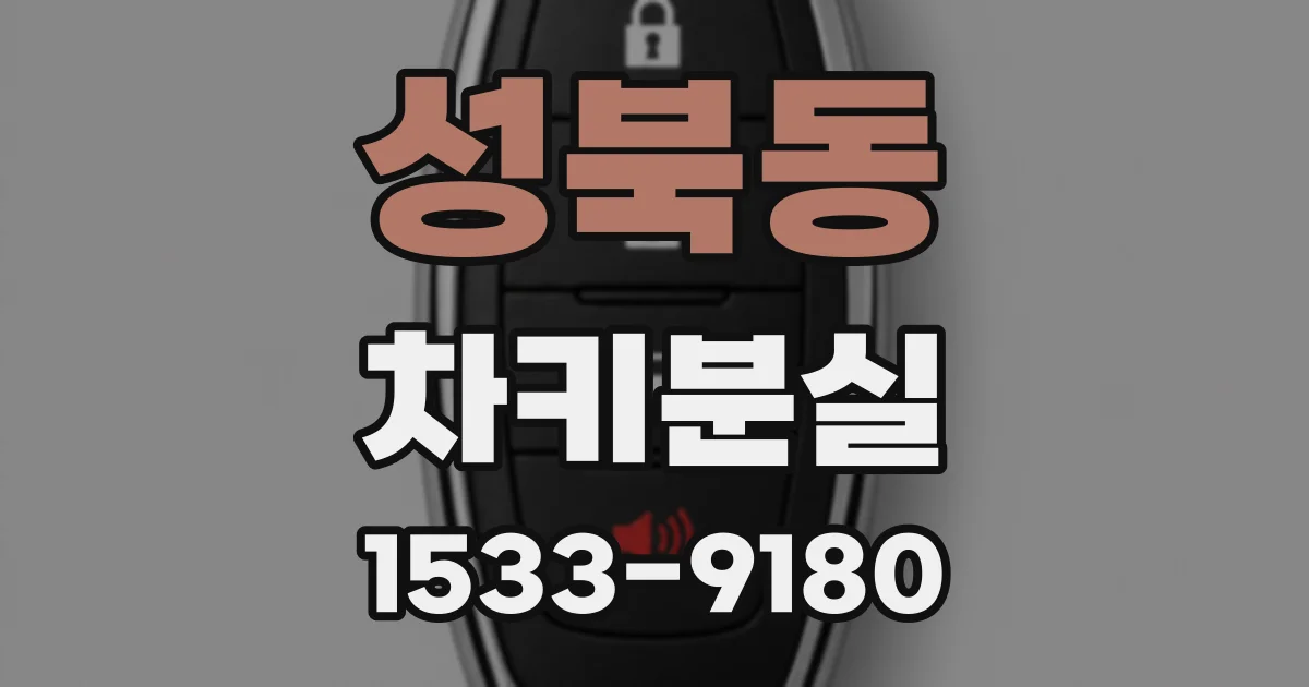 성북동 차키분실