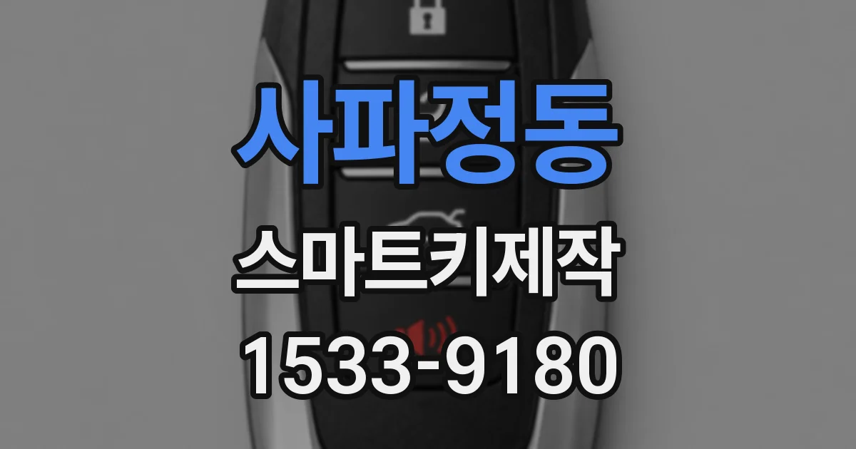 사파정동 스마트키제작