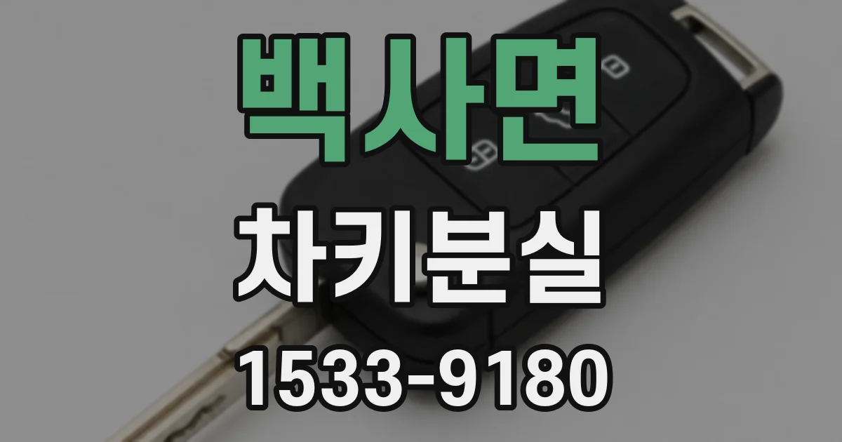 백사면 차키분실