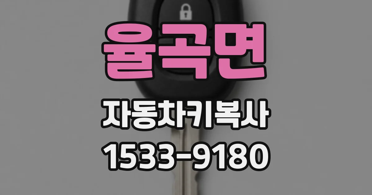 율곡면 자동차키복사