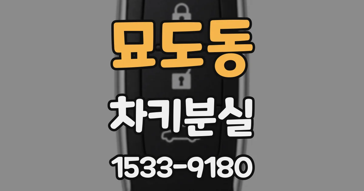 묘도동 차키분실