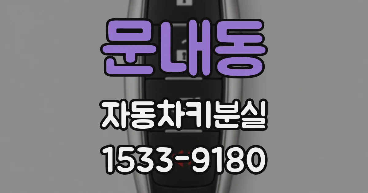 문내동 자동차키분실