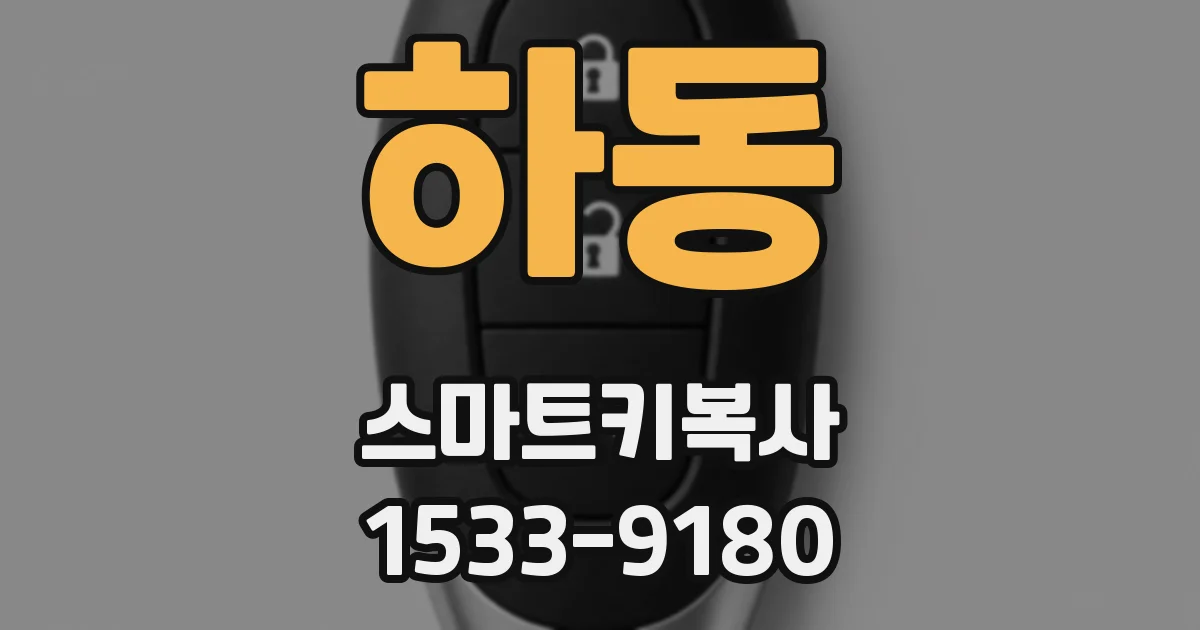 하동 스마트키복사