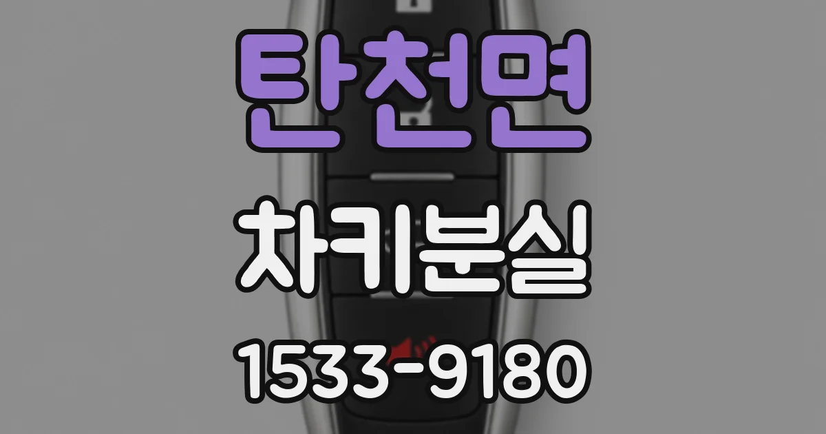 탄천면 차키분실