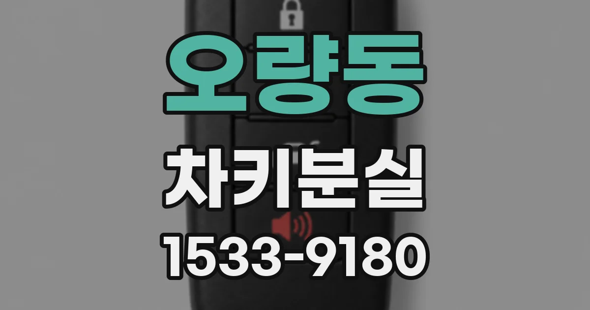 오량동 차키분실