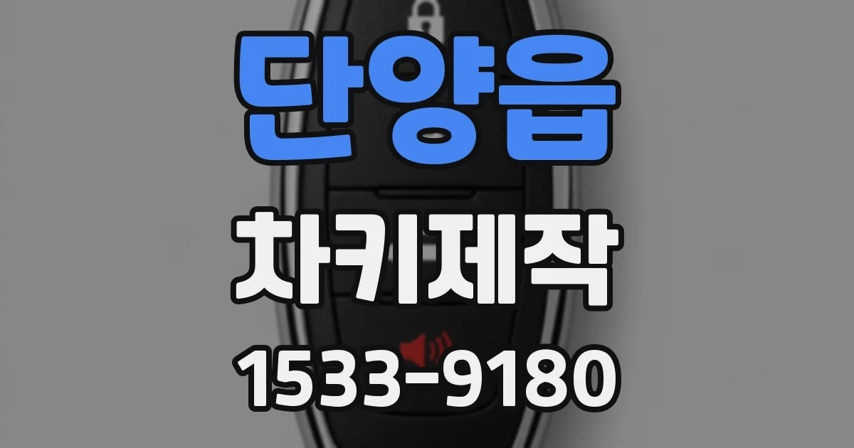 단양읍 차키제작