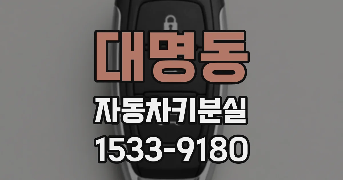 대명동 자동차키분실