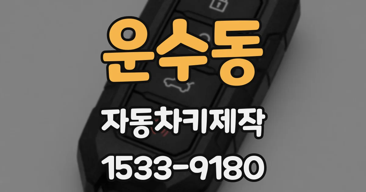 운수동 자동차키제작