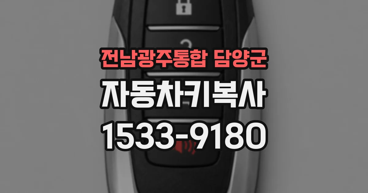 전남광주통합 담양군 자동차키복사