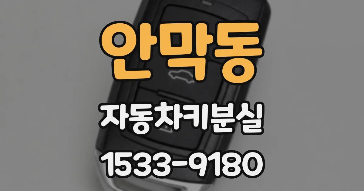안막동 자동차키분실