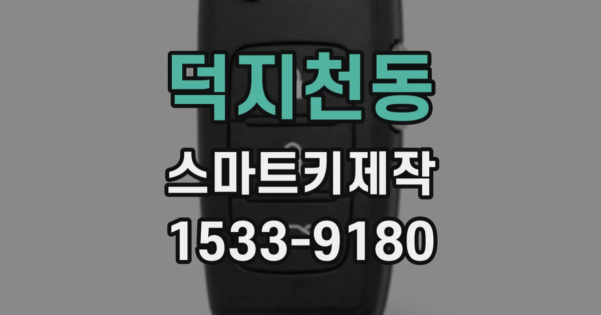 덕지천동 스마트키제작