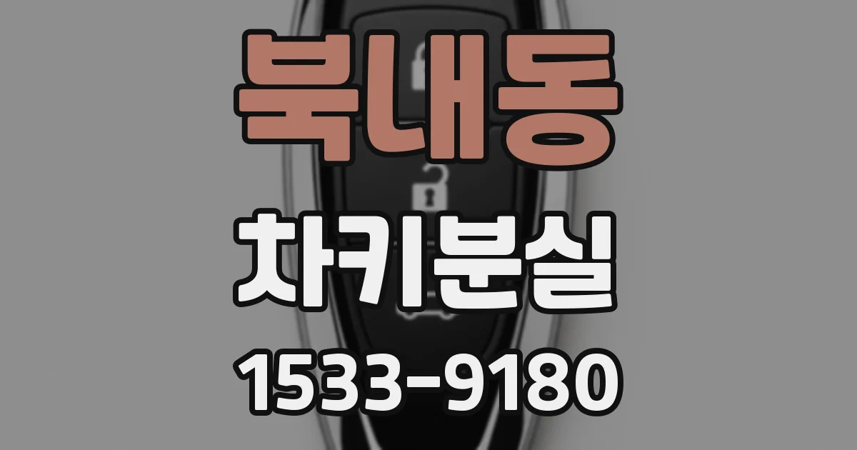 북내동 차키분실