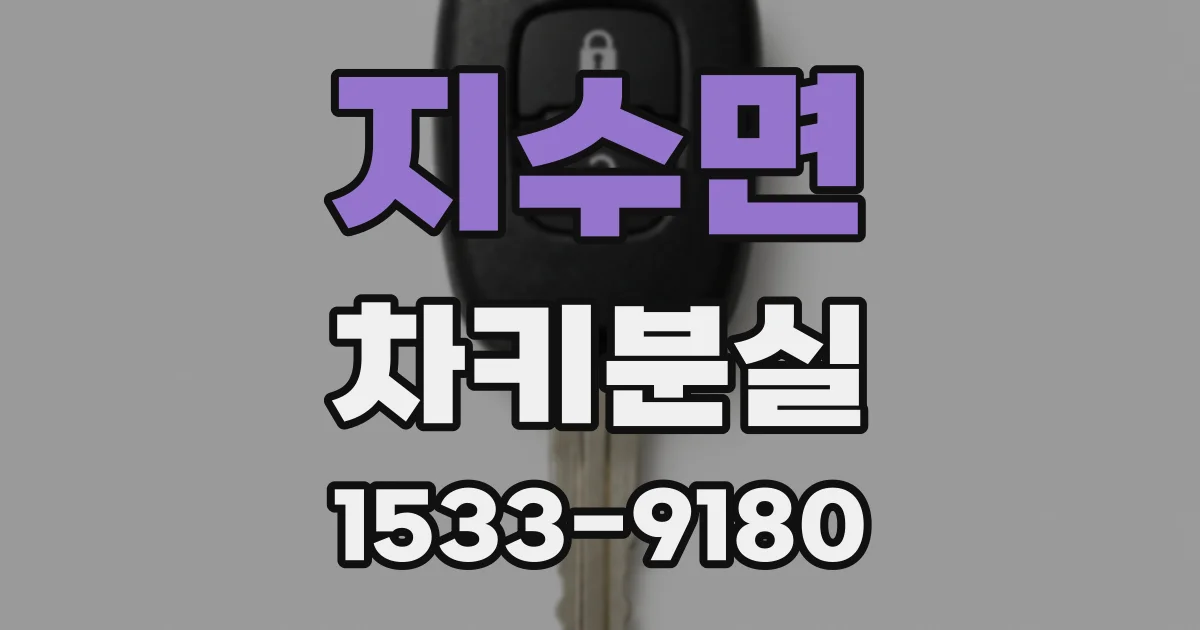 지수면 차키분실