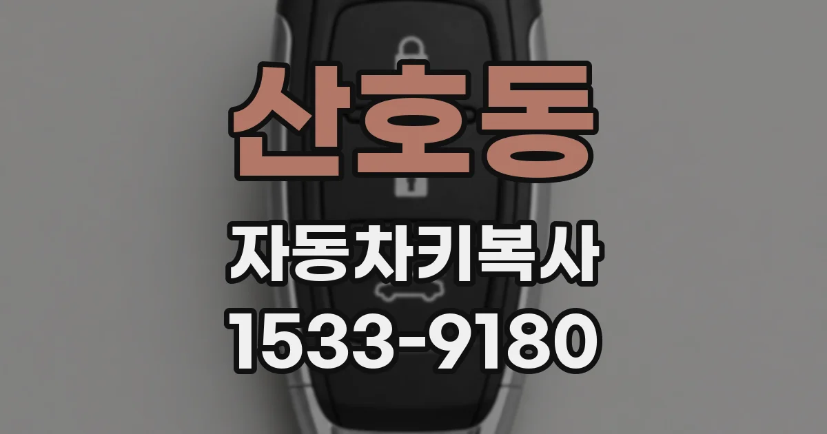 산호동 자동차키복사