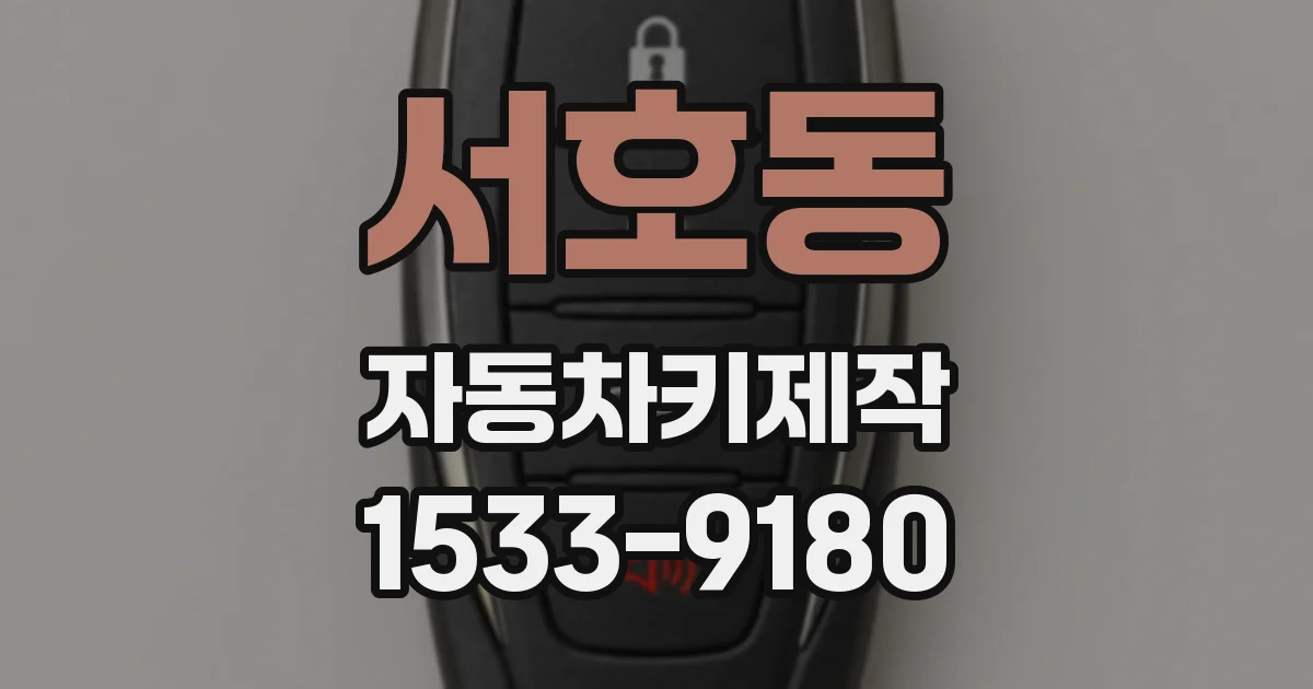 서호동 자동차키제작