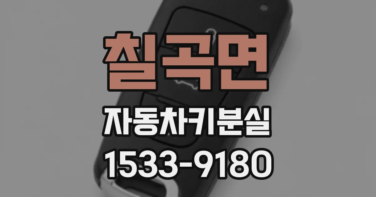 칠곡면 자동차키분실