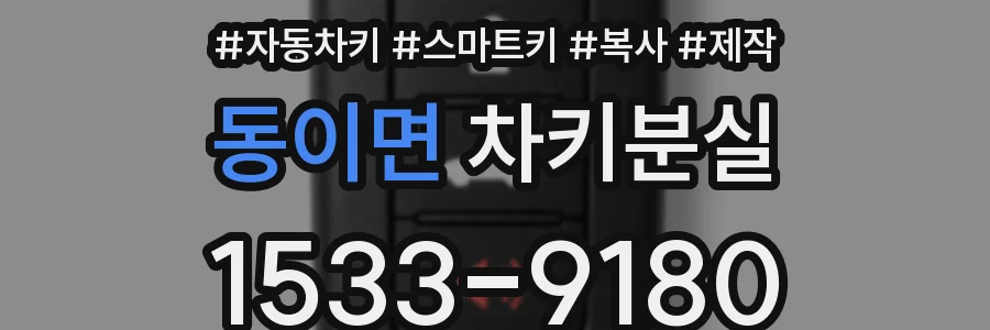 동이면 차키분실