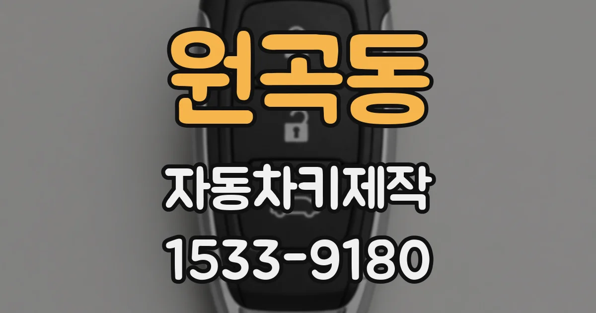 원곡동 자동차키제작