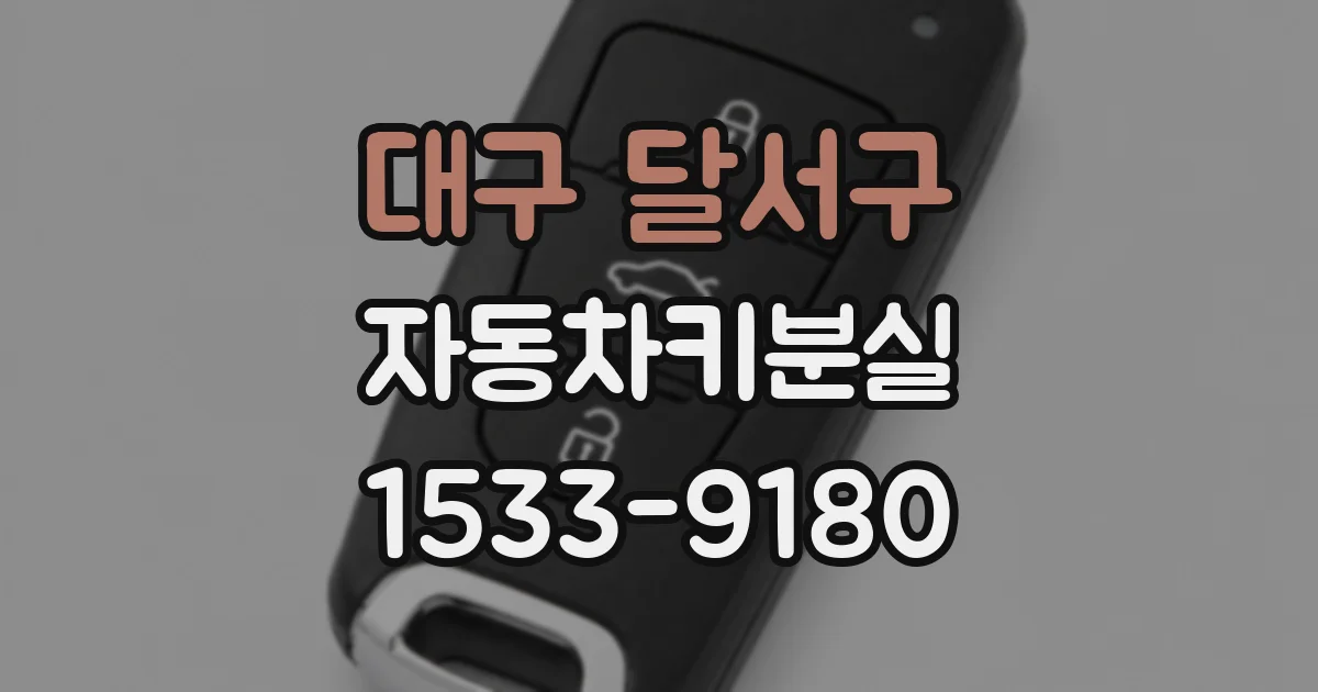 대구 달서구 자동차키분실