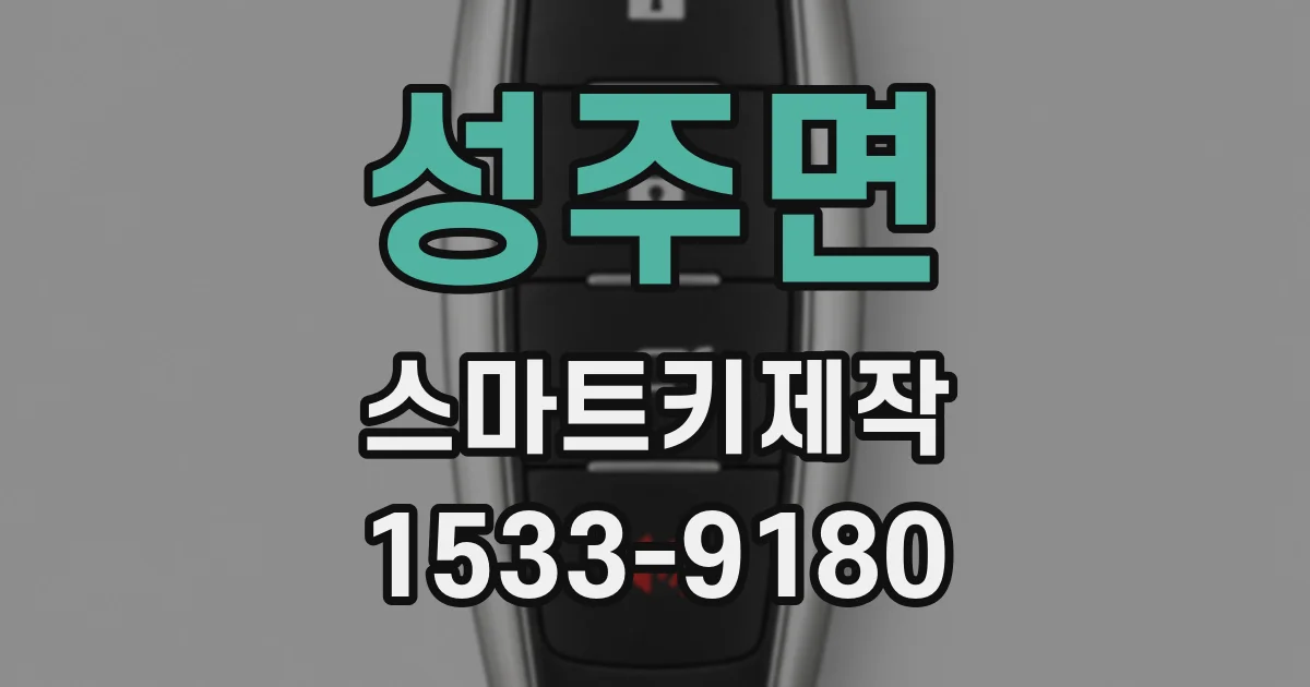 성주면 스마트키제작