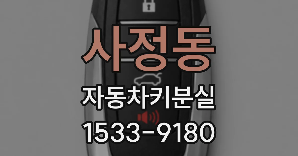 사정동 자동차키분실