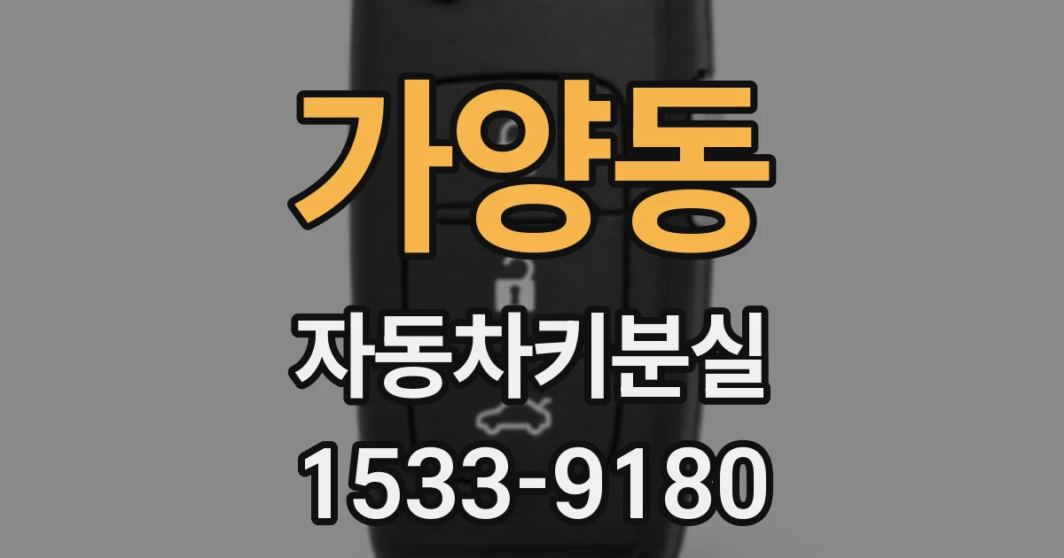 가양동 자동차키분실